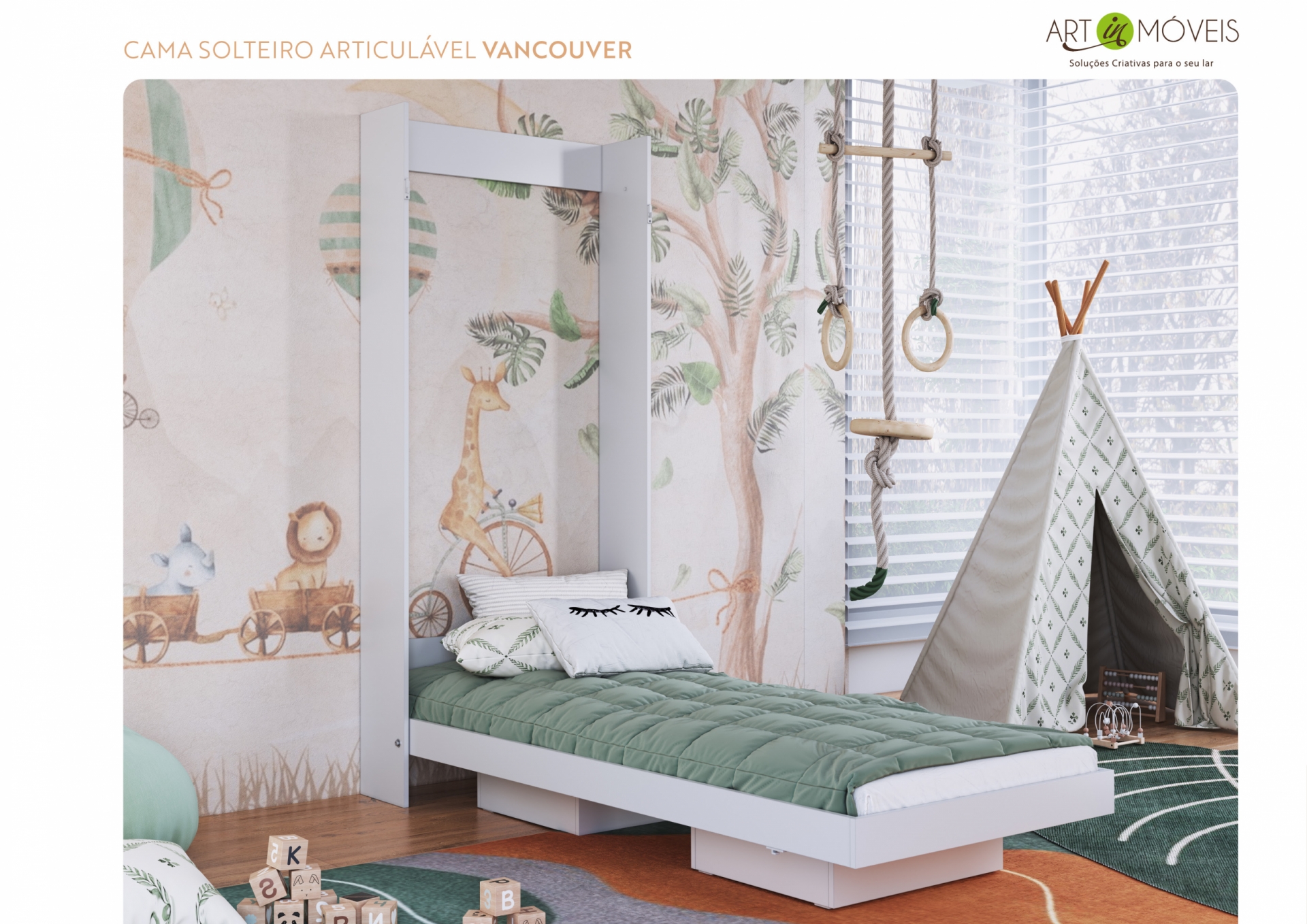 Cama Solteiro Articulável Vancouver Art In Móveis