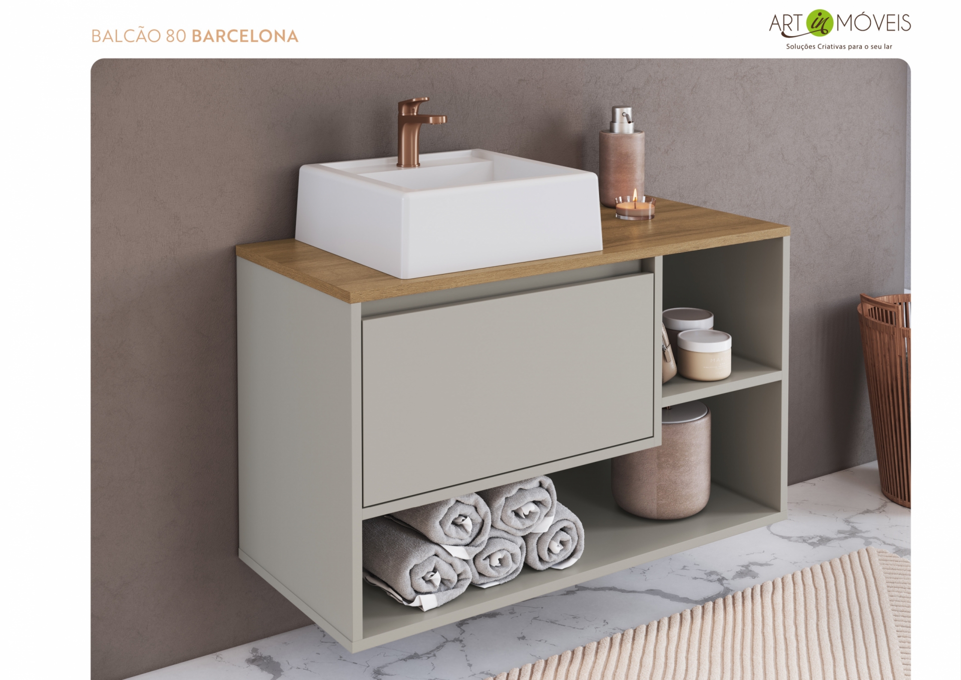 Balcão Gabinete Suspenso Barcelona Art In Móveis