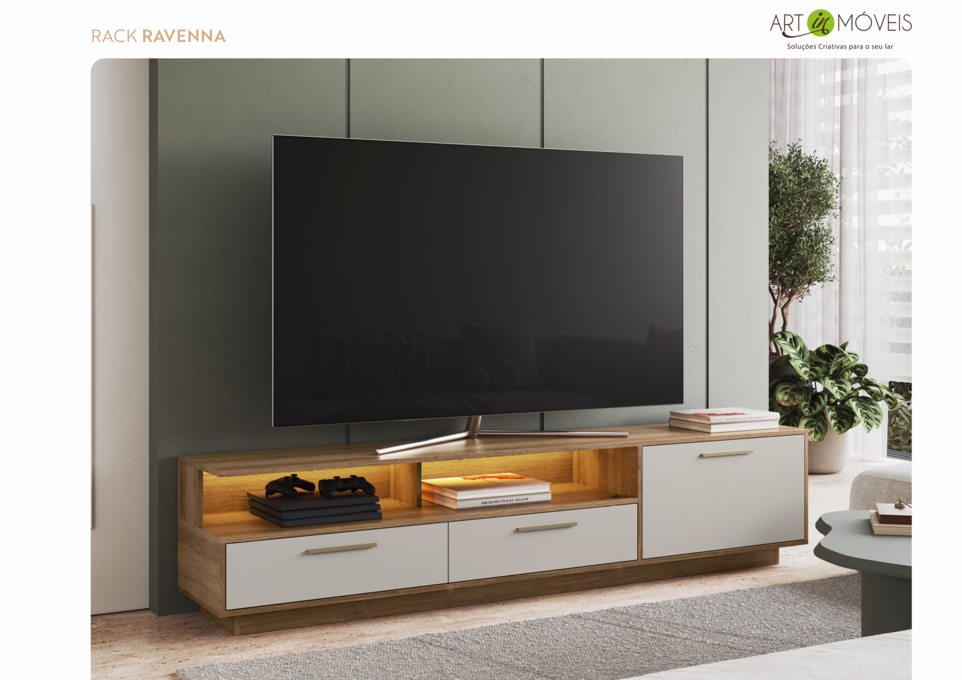 Rack Ravenna Art In Móveis