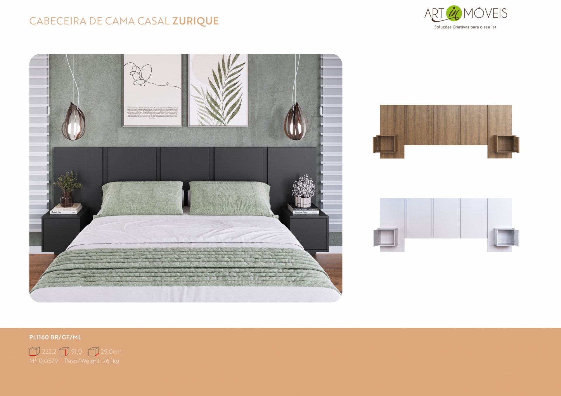 Produto Cabeceira de Cama Casal Zurique