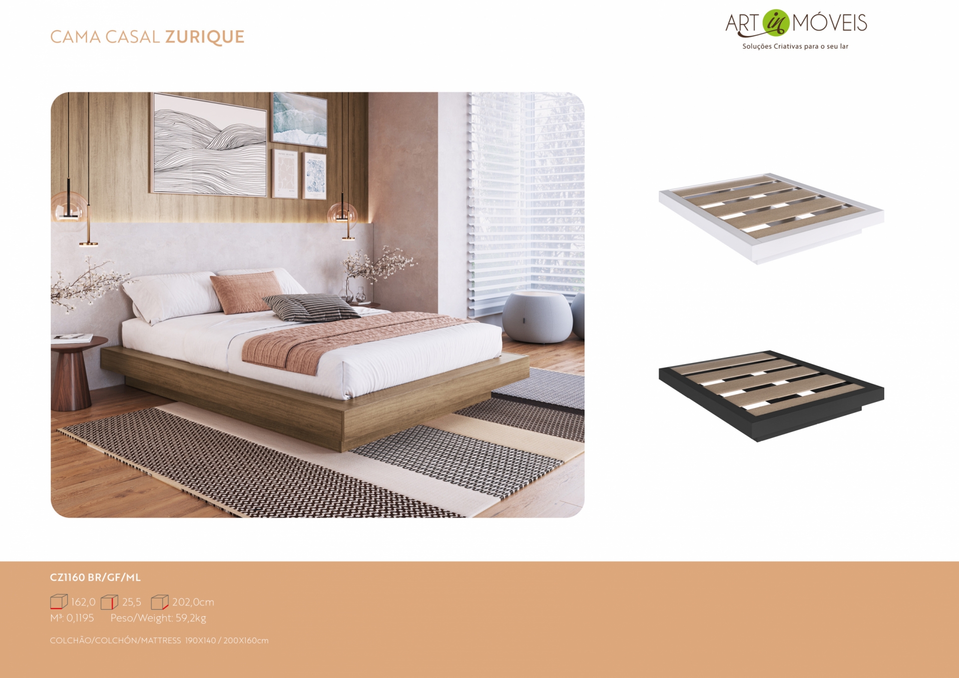 Produto Cama Casal Zurique