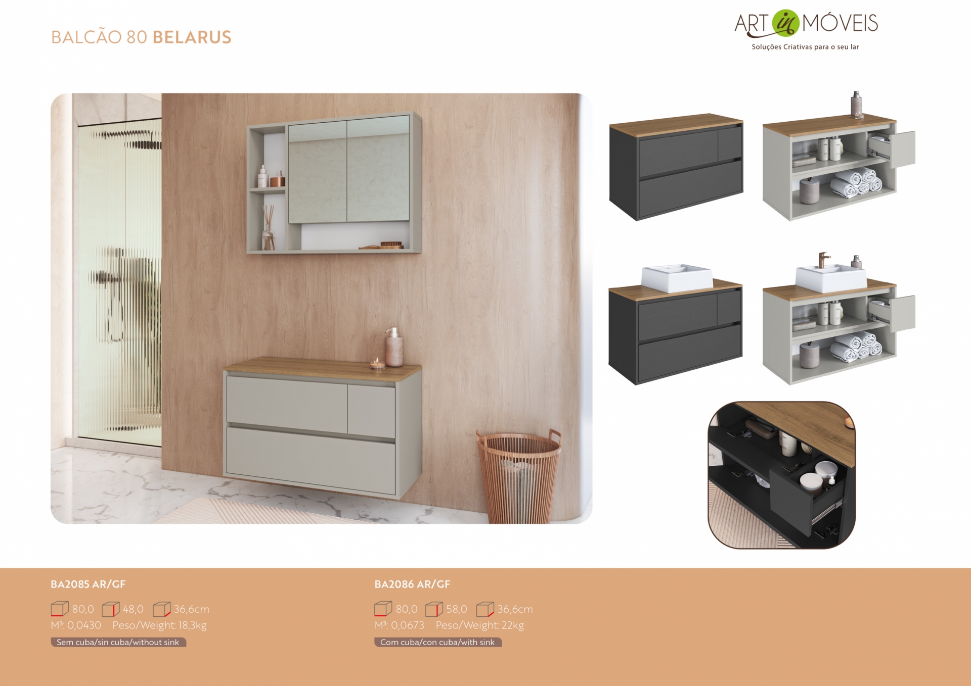 Produto Balcão Gabinete Suspenso Belarus