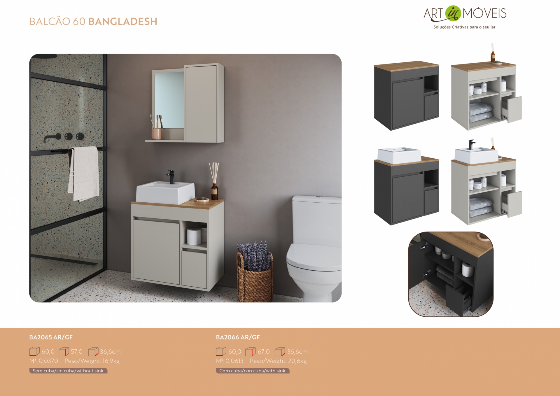 Produto Balcão Gabinete Suspenso Bangladesh