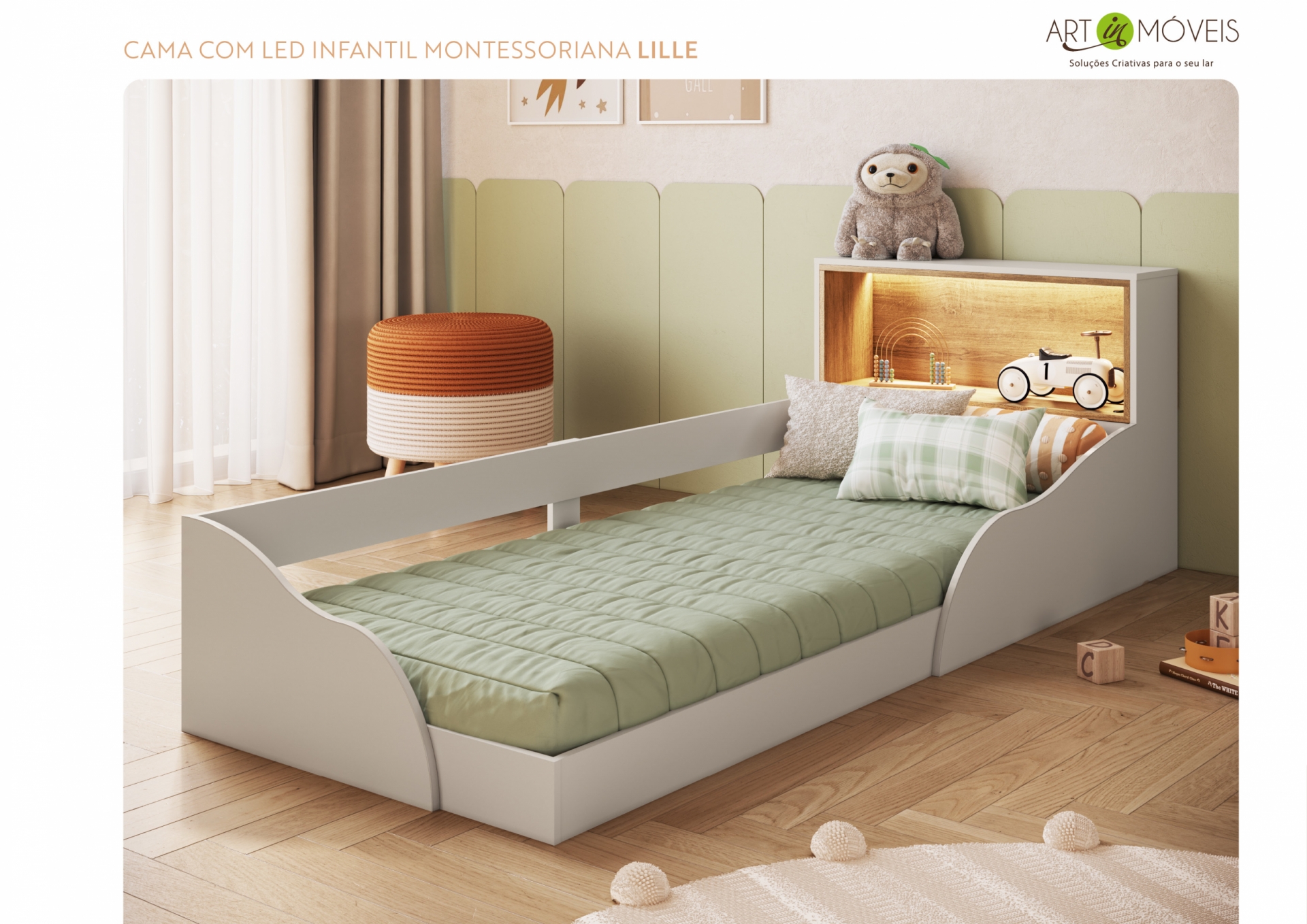 Produto Cama com Led Infantil Montessoriana Lille