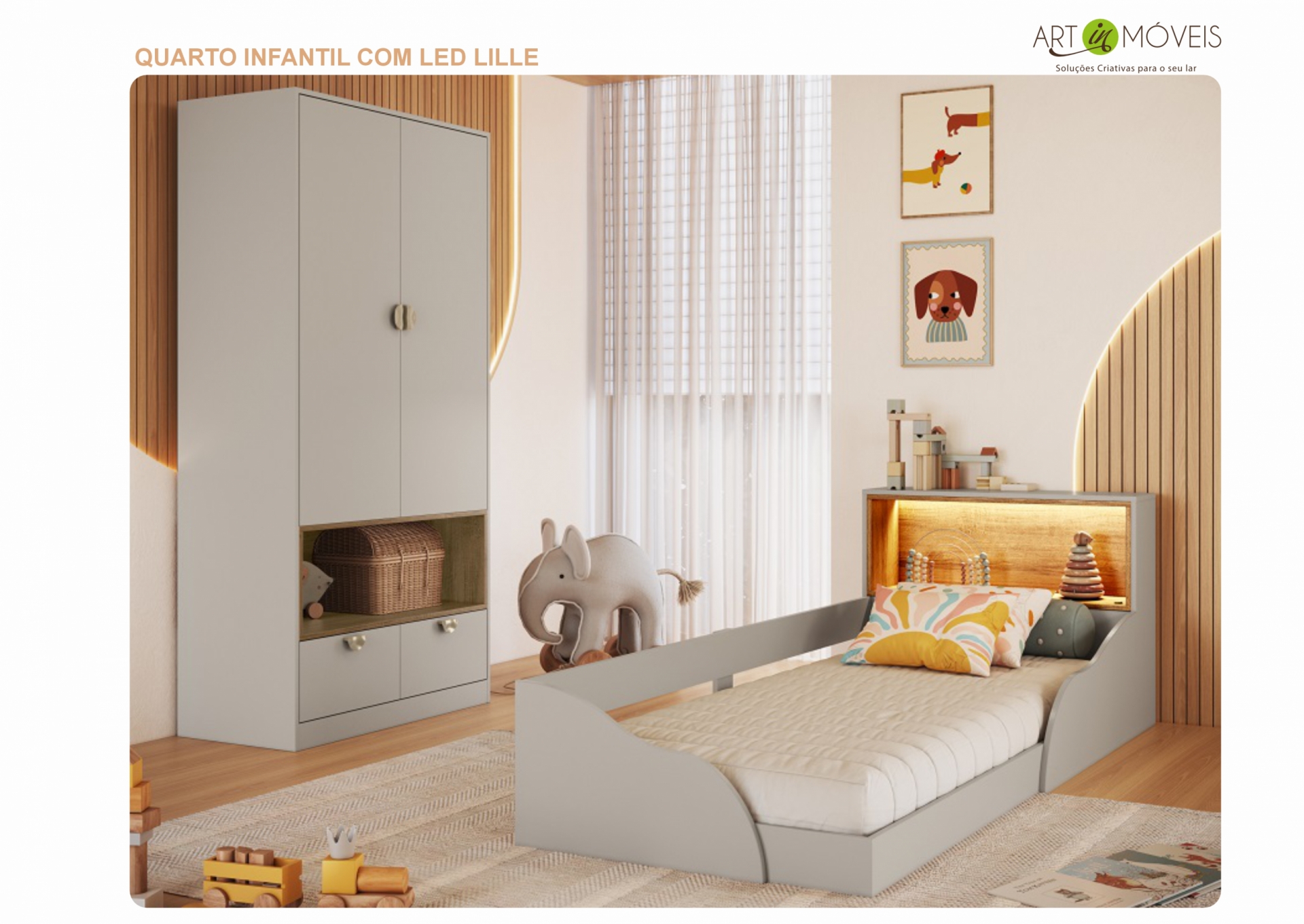Produto Quarto Infantil com LED Lille