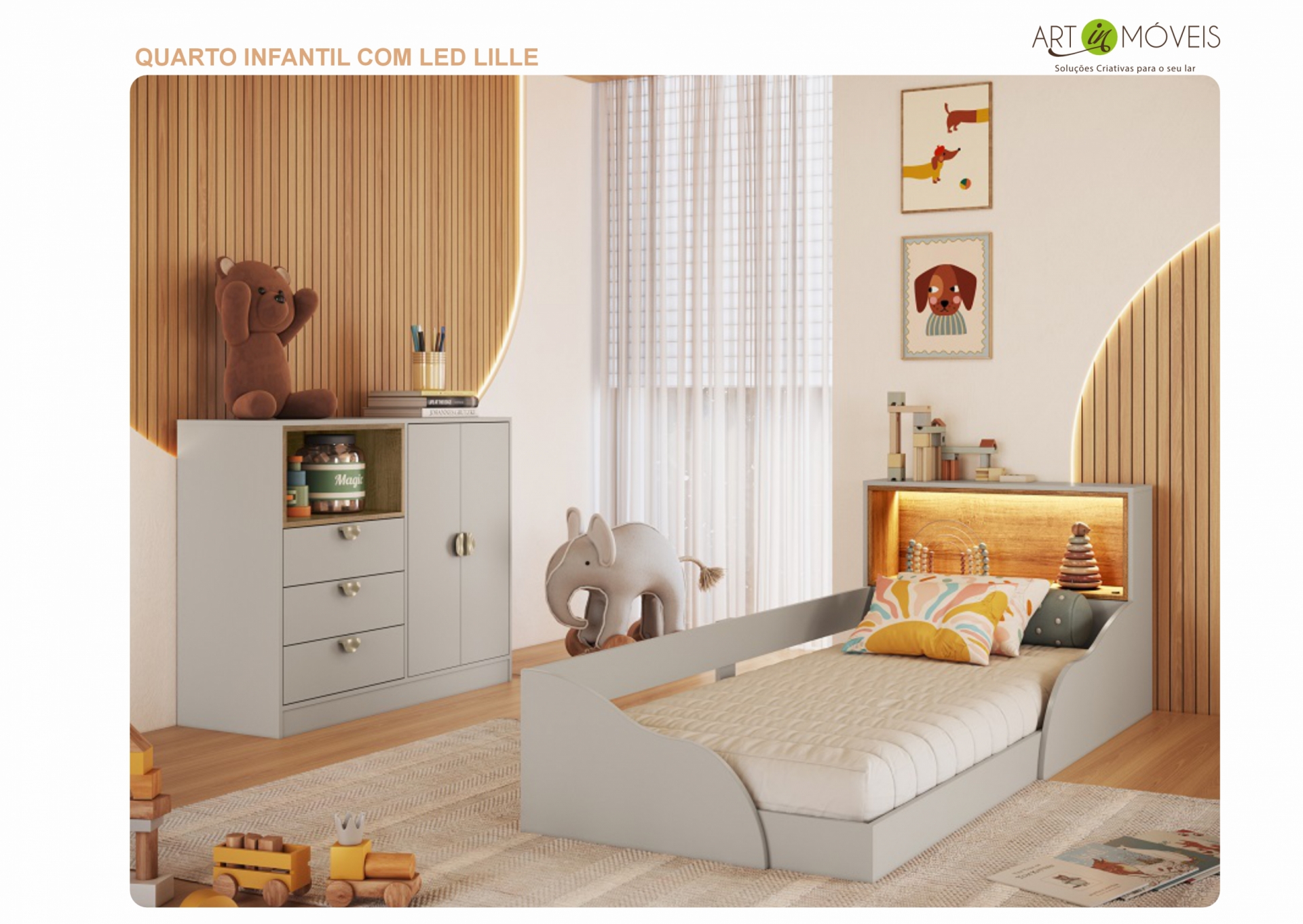 Produto Quarto Infantil com LED Lille