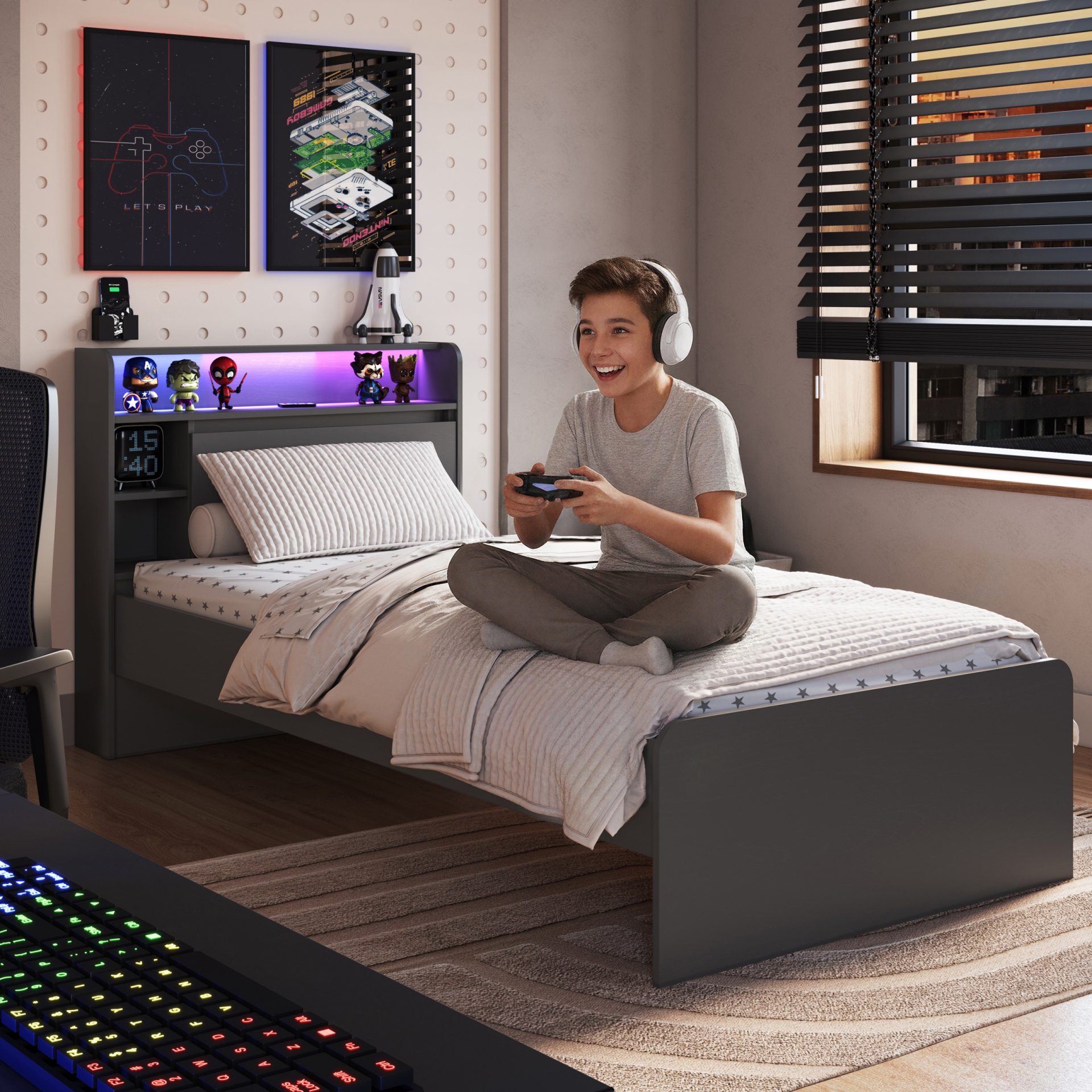Produto Cama gamer com iluminacão RGB Power