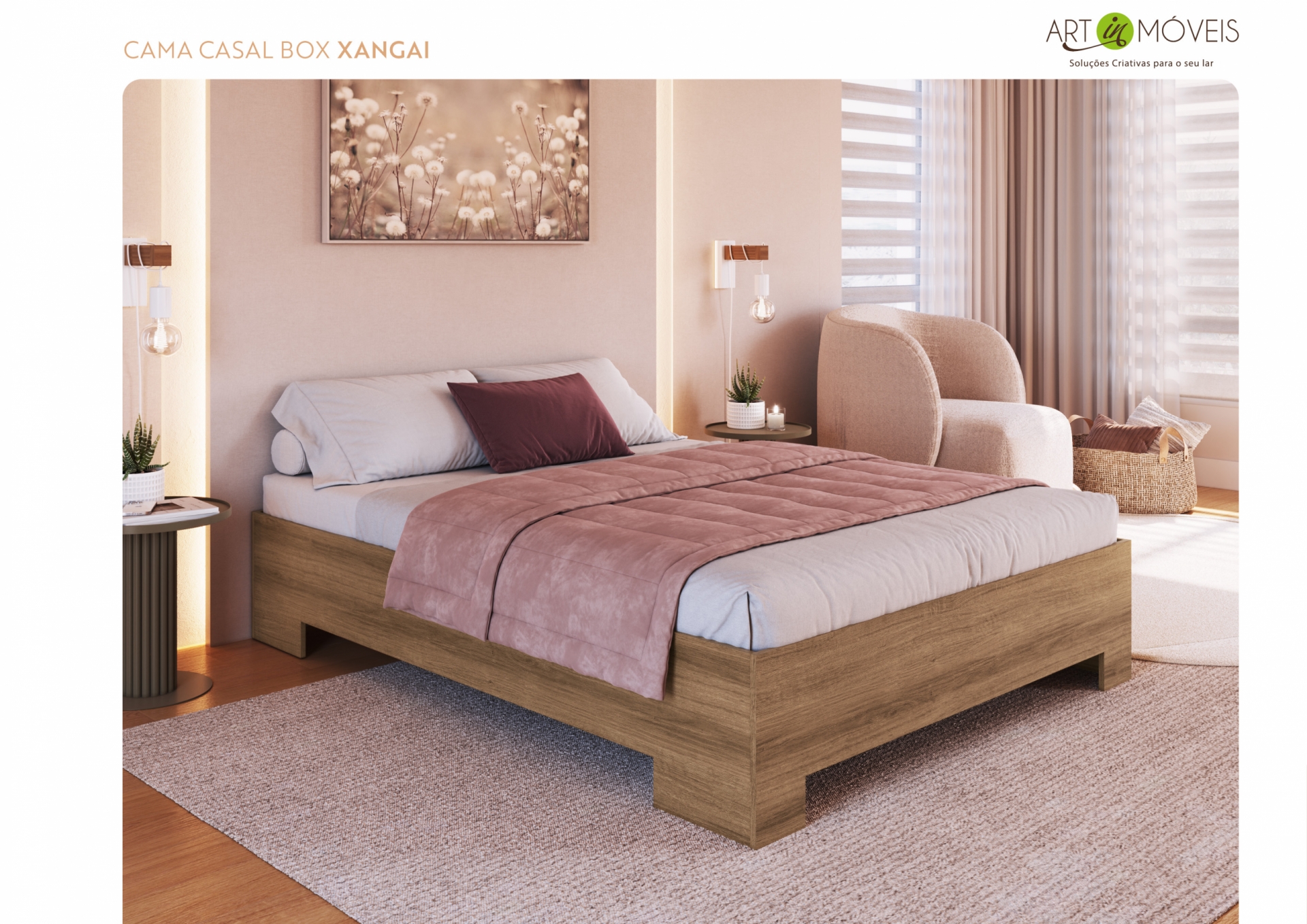 Produto Cama Casal Box Xangai