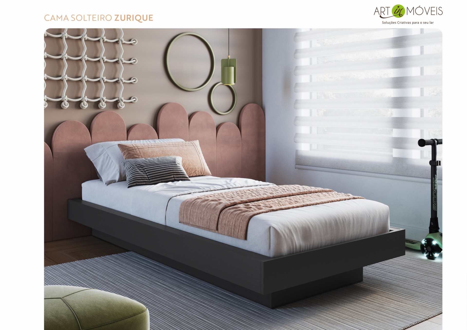 Produto Cama Solteiro Zurique