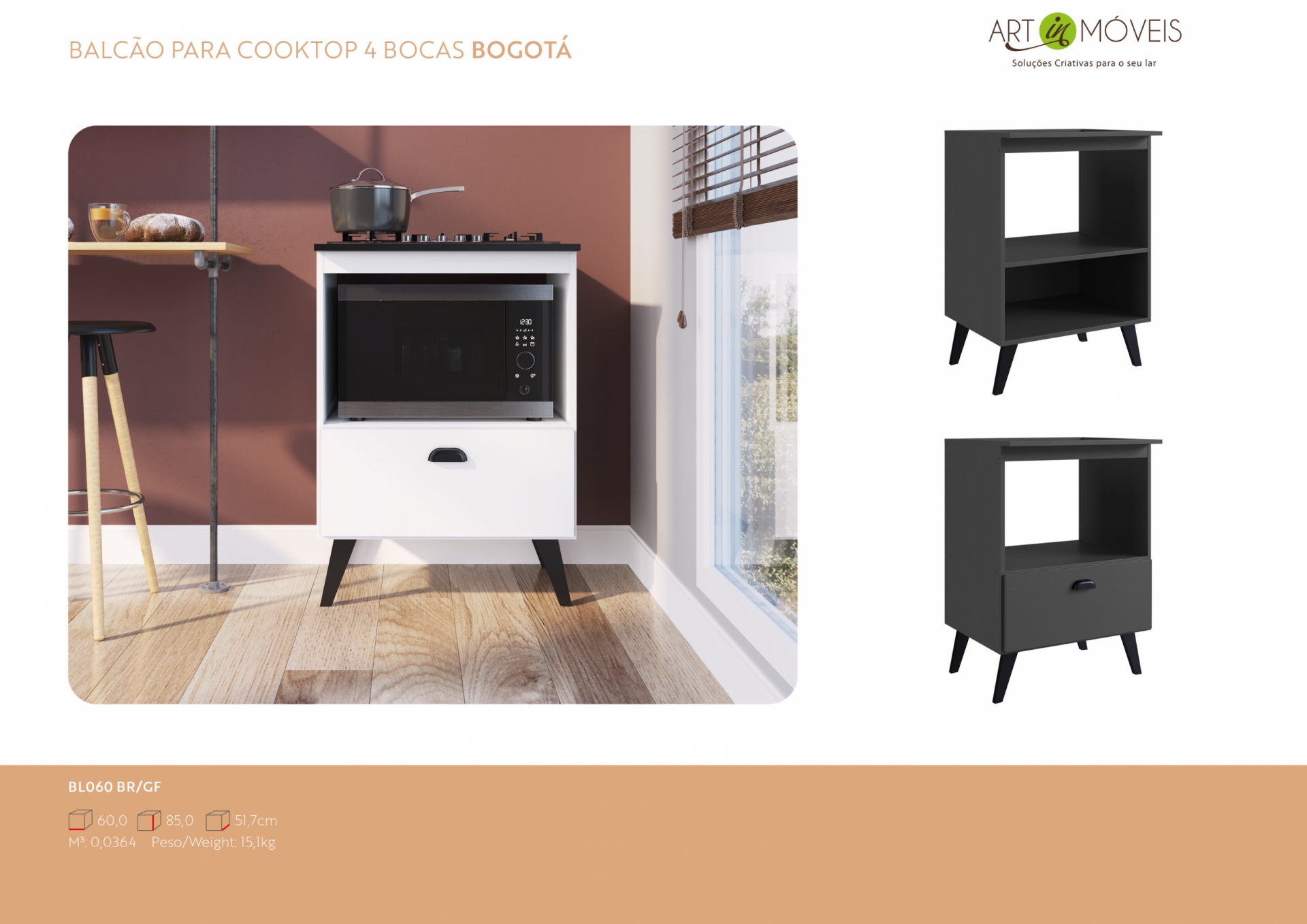 Produto Balcão para Cooktop 4 Bocas Bogotá