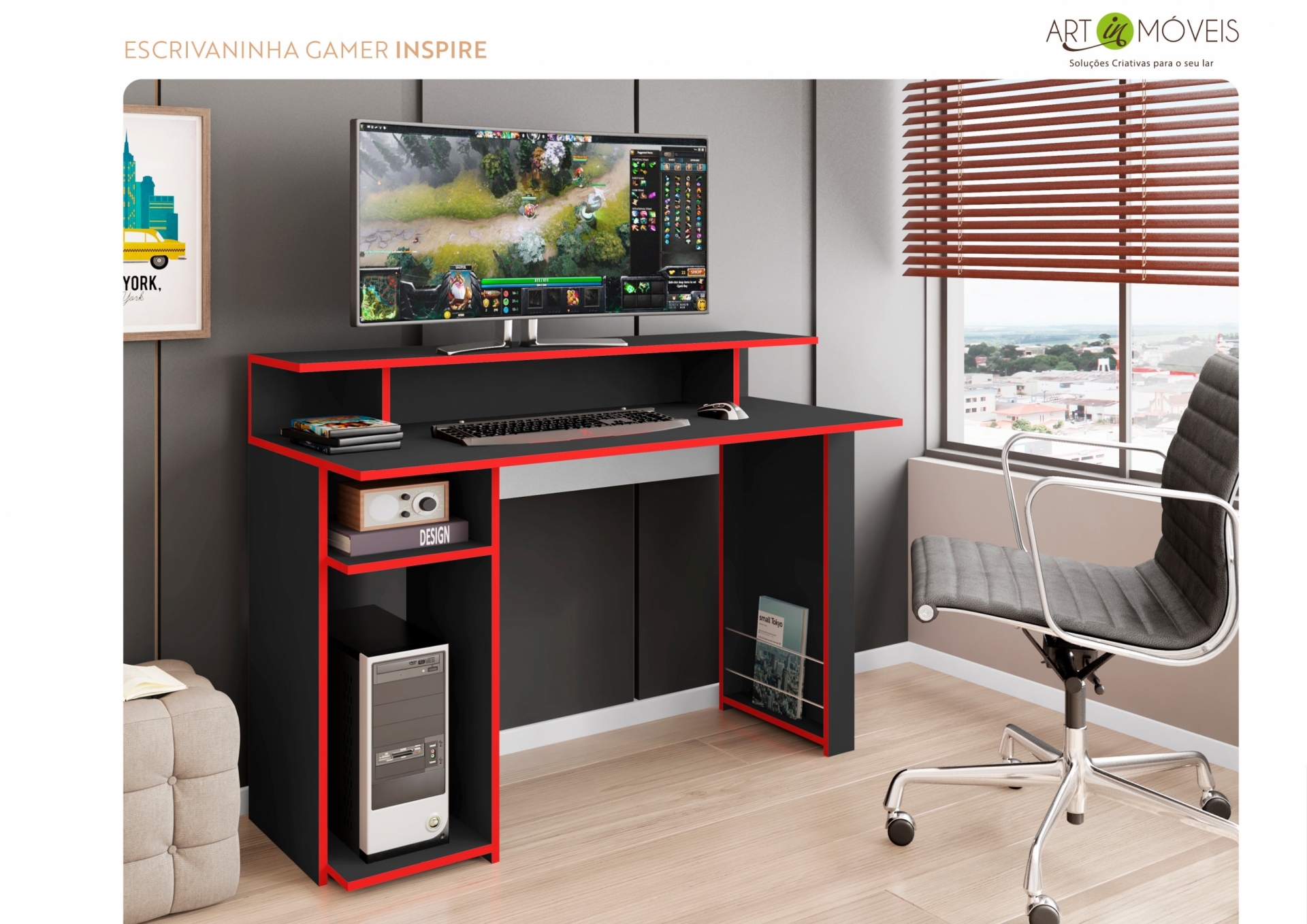 Produto Escrivaninha Gamer Inspire